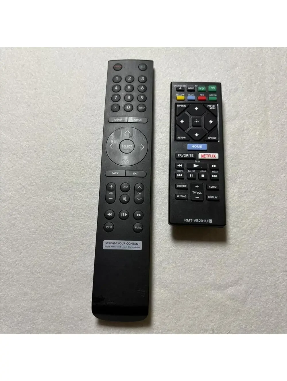 Sony RMT-VB201U Blu-ray Remote Control and Funtai 781A TV Remote Bundle
